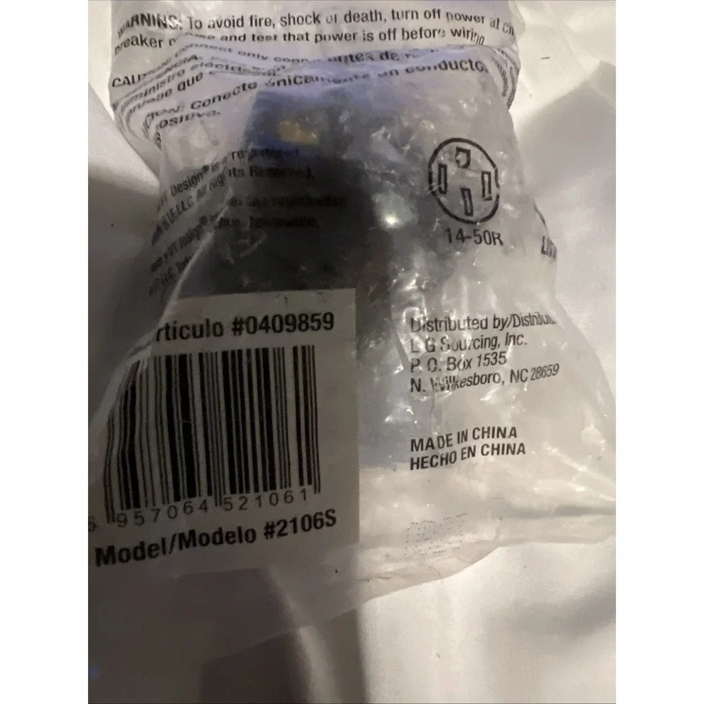 Utilitech Flushmount‎ Range Outlet 0409859 50A-125V/250V 14-50R~NEW~